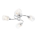 Lámpara Techo Cromo E14 60W 4 Luces