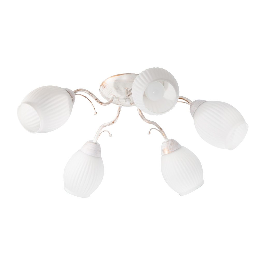 Lámpara Techo Blanco Mate E27 40W 5 Luces