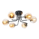 Lámpara Techo Negro Mate E27 40W 8 Luces