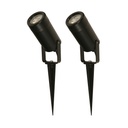 Lámpara Exterior LED Negro 7W 2 Piezas