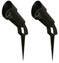 Estaca para Exterior LED Negro 7W 2 Piezas