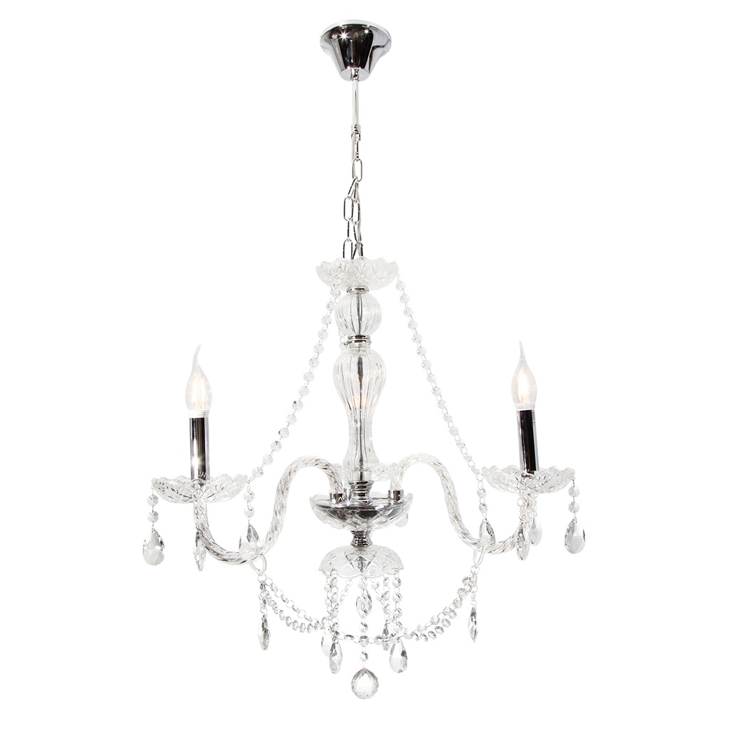 Lámpara Colgante Lumicentro Color Cromo 60 W de 3 Luces