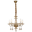 Lámpara Colgante Lumicentro Candelabro Color Dorado de 5 Luces