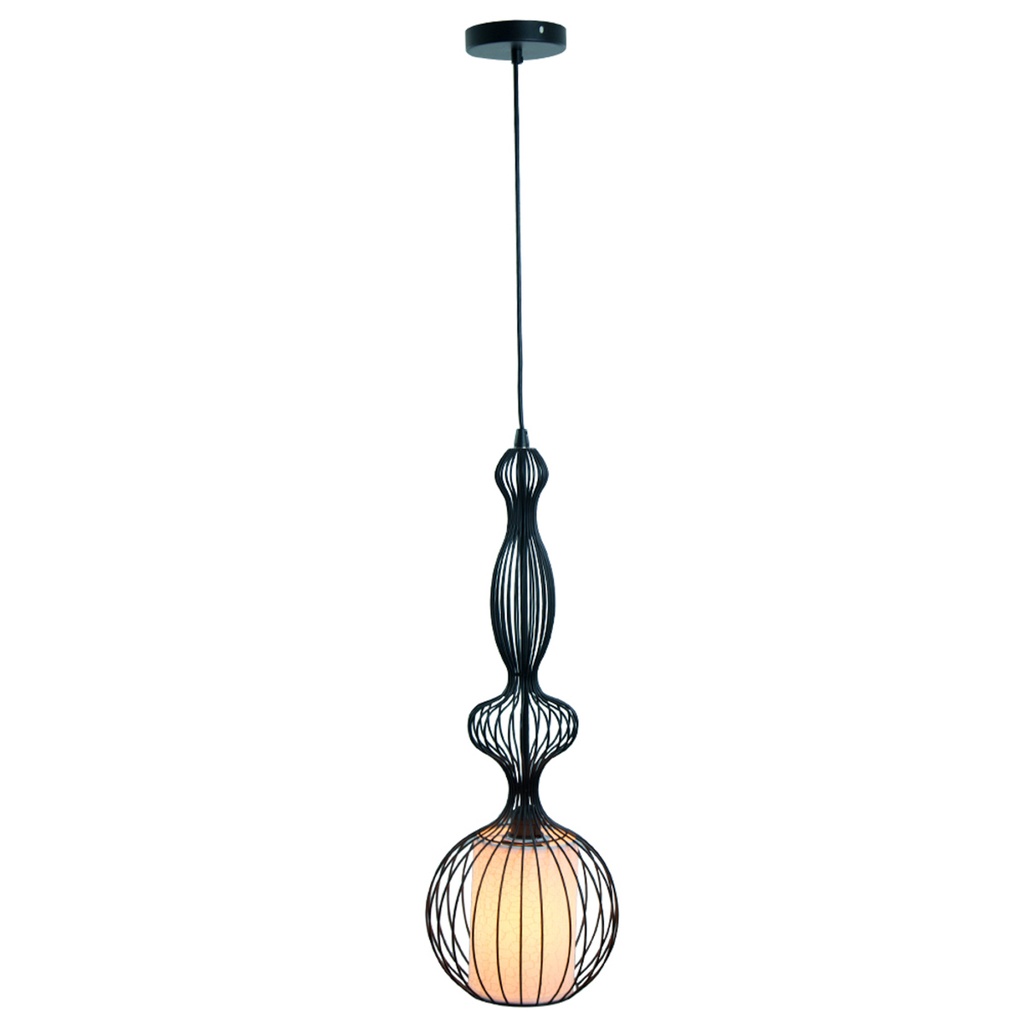 Lámpara Colgante Artistica de Color Negro 60 W de 1 Luz