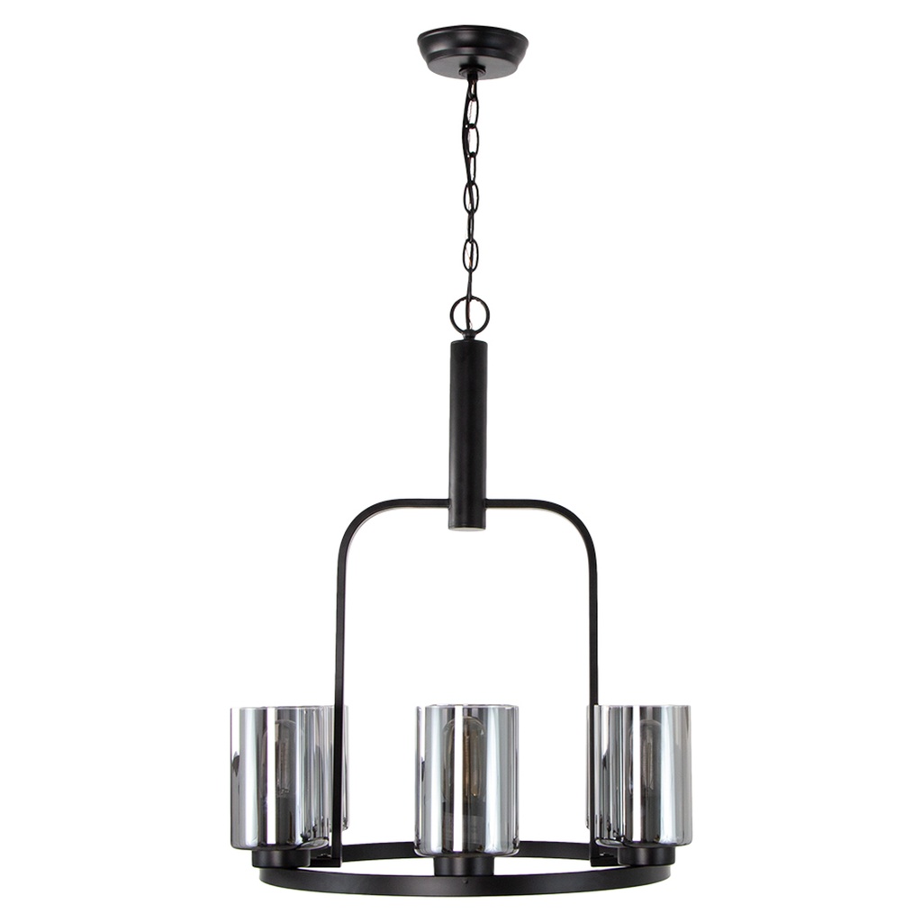 Lámpara Colgante  Negro Mate 6 Luces 60W E26