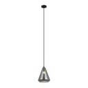 Lámpara Colgante Moderna Negro E27 40w 1 Luz Smokey Gray / Electro Plate