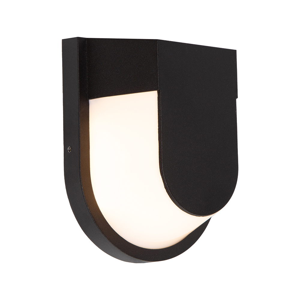 Lámpara de Pared Exterior LED 10W 3000K Luz Cálida Negro IP54