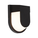 Lámpara de Pared Exterior LED 10W 3000K Luz Cálida Negro IP54