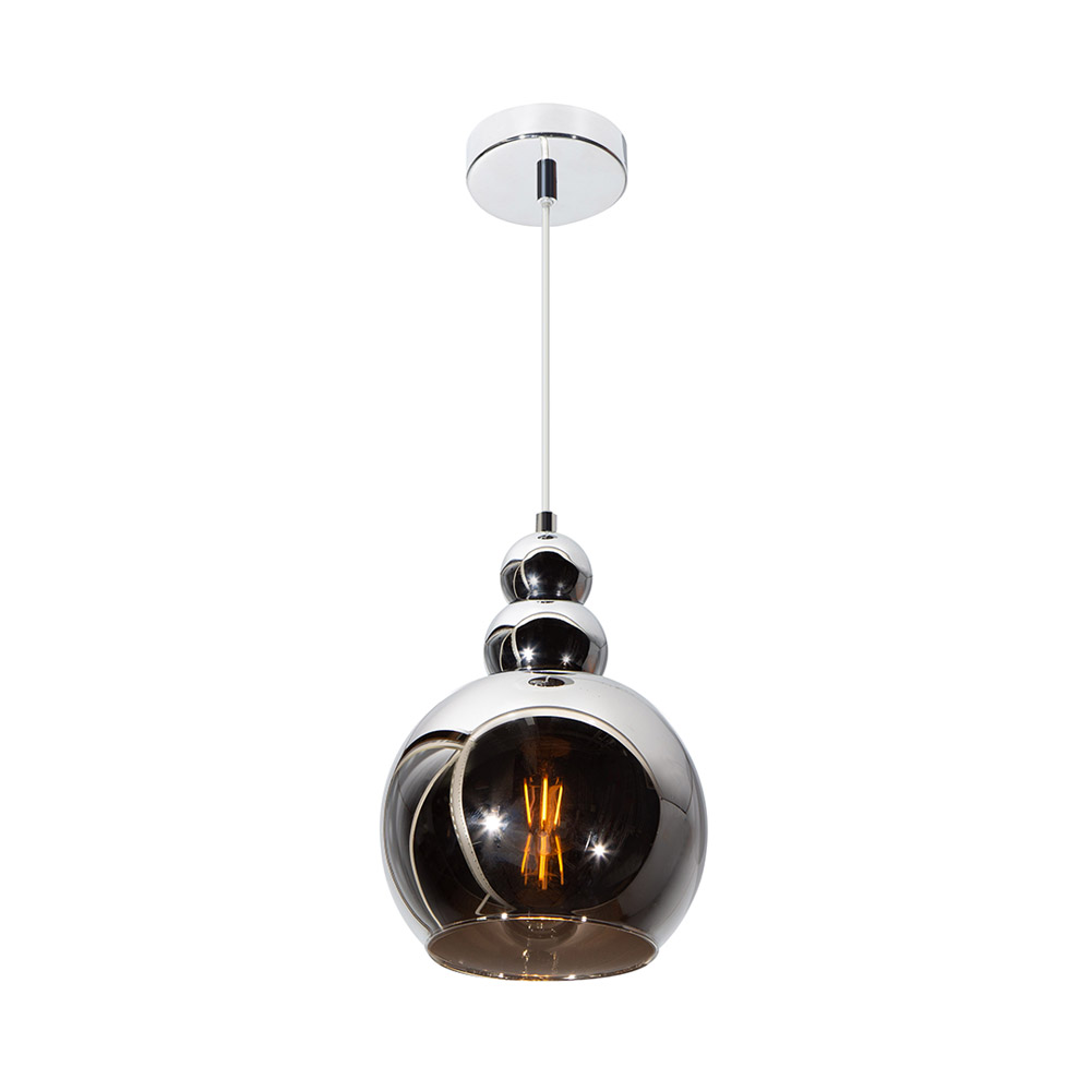 Lámpara Colgante Cromo E27 40w 1 Luz