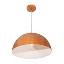 Lámpara Colgante Madera Oscuro E27 60w 1 Luz
