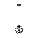 Lámpara Colgante Negro Mate E27 60w 1 Luz