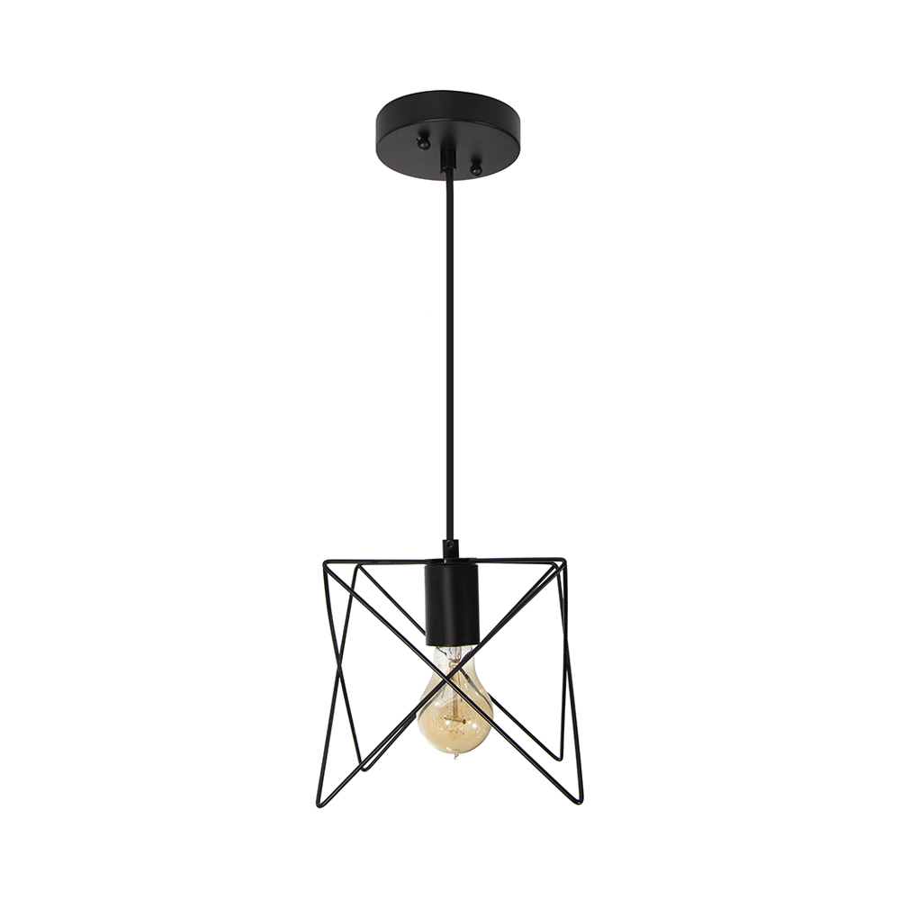Lámpara Colgante Negro Mate 1 Luz  E27 60w
