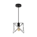 Lámpara Colgante Negro Mate 1 Luz  E27 60w