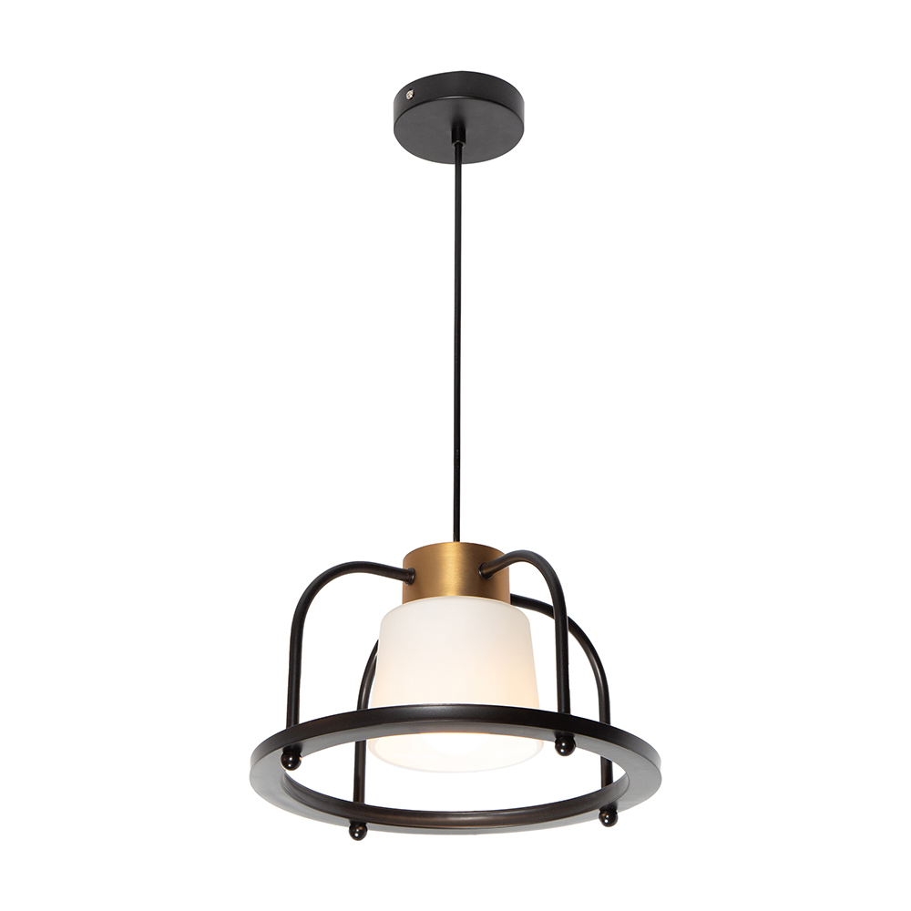 Lámpara Colgante Negro Bronce E27 40w 1 Luz