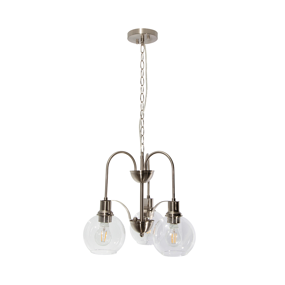 Lámpara Colgante Niquel Satinado 3 Luces  E27 60w