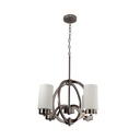 Lámpara Colgante  Transicional Níquel Satinado E27 40W 4 Luces
