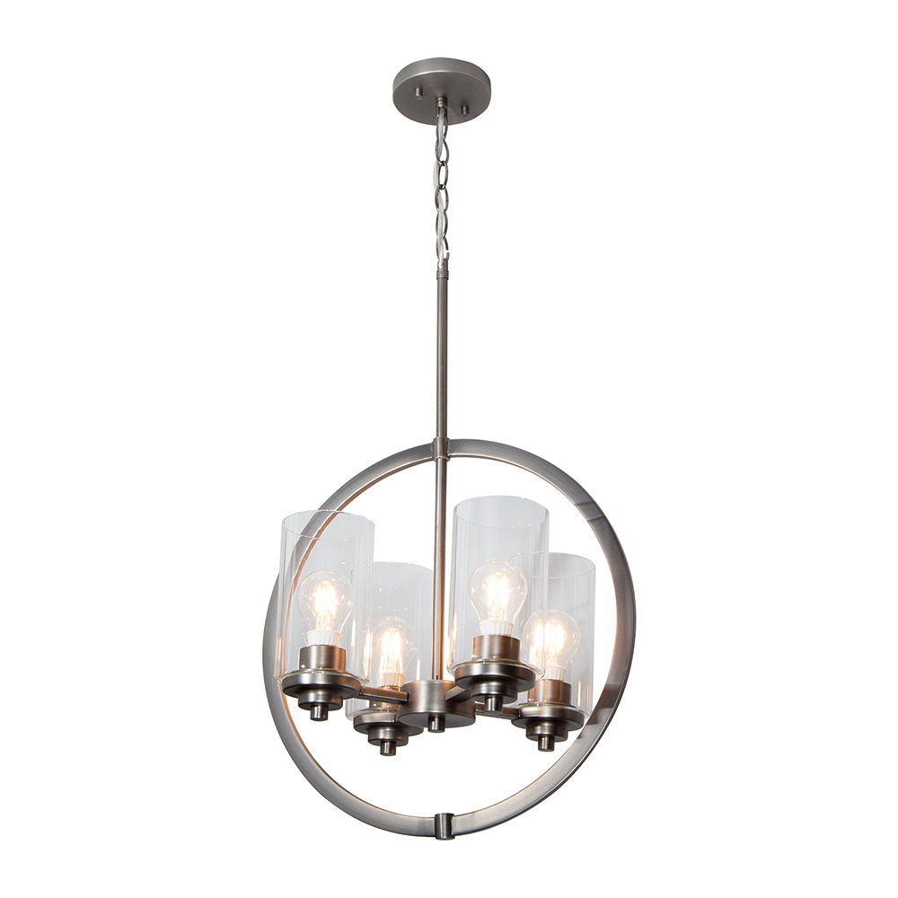 Lámpara Colgante Niquel Satinado 4 Luces  E27 60w