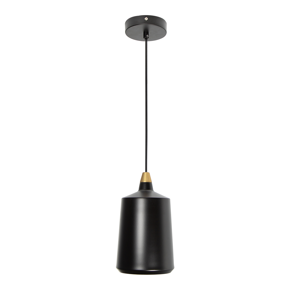 Lámpara Colgante  Negro Mate Bronce  E27 40W 1 Luz