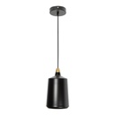 Lámpara Colgante  Negro Mate Bronce  E27 40W 1 Luz