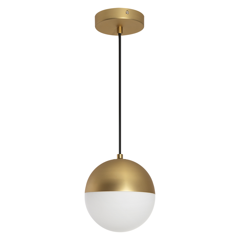 Lámpara Colgante  Bronce Vidrio Opalizado  E27 40W 1 Luz