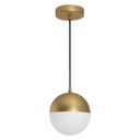 Lámpara Colgante  Bronce Vidrio Opalizado  E27 40W 1 Luz