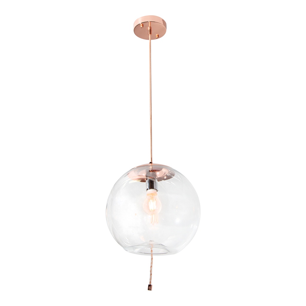 Lámpara Colgante  Cobre y Cromo 40W  E27 1 Luz