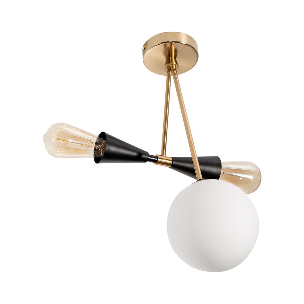 Lámpara de Techo Negro 3 Luces  E27 40w