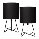 Lámpara de Mesa Moderno Negro 60w E27 1 Luz base de acero