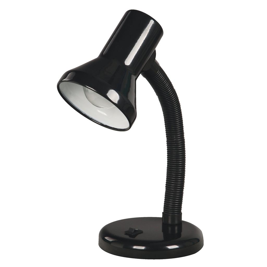 Lámpara de Escritorio 1 Luz Negro Brillante