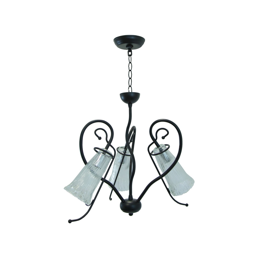 Candil Decorativo Clásico 3 Luces Bronce E14 60w