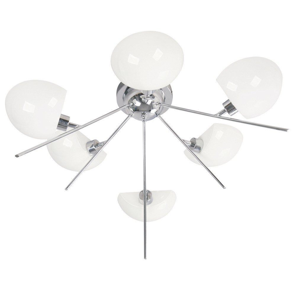 Lámpara de Techo E14 6 luces 40W - Acabado Cromo/Satín