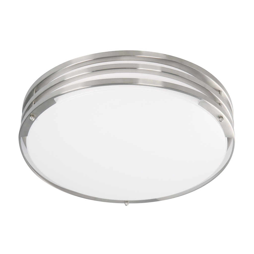 Plafón Decorativo Circular Plateado 22w T9 1 Luz