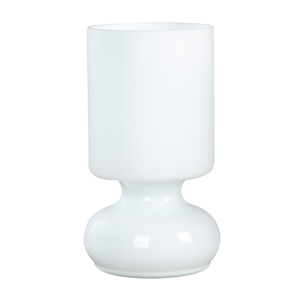 Lámpara de mesa vidrio blanco E12 40w 1 Luz