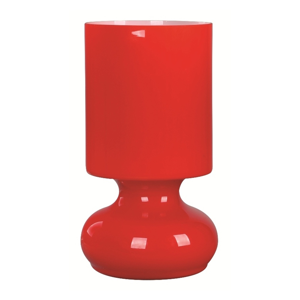 Lámpara de mesa 1 Luz E14 40W acabado en rojo