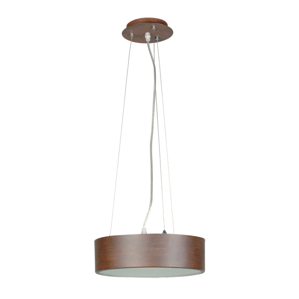Lámpara Colgante Acrílico Madera Blanca 40w T5 1 Luz
