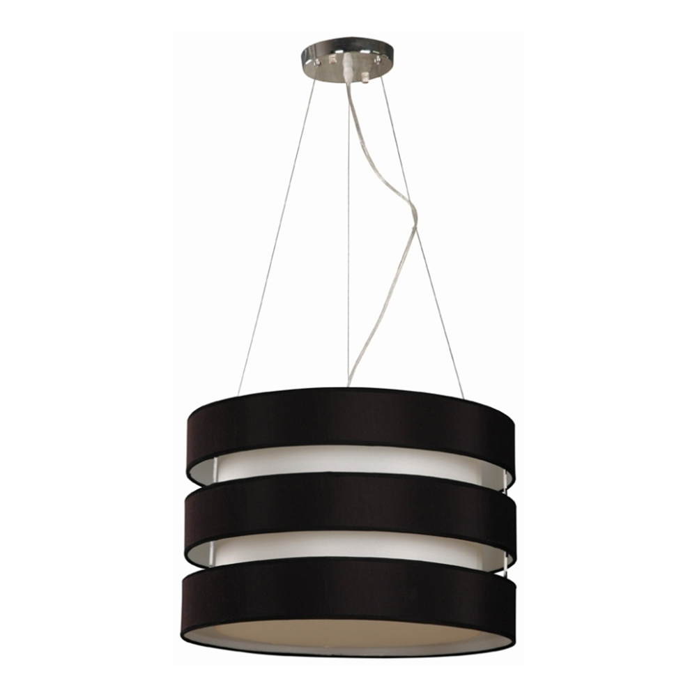 Colgante Negro 3L 60W E-27