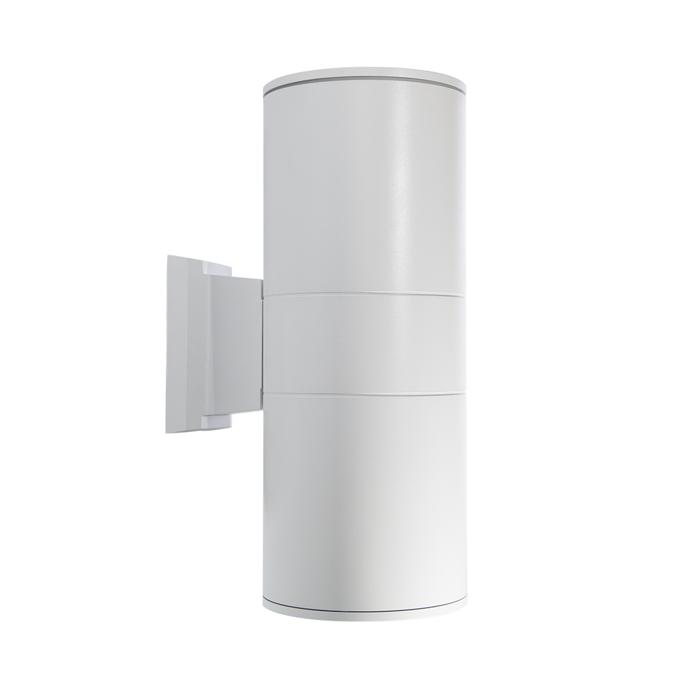 Aplique Pared Exteriores Cilíndrico Blanca 100w E27 2 Luces