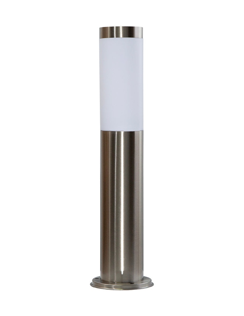 Lámpara De Piso Plateada 60w E27  1 Luz