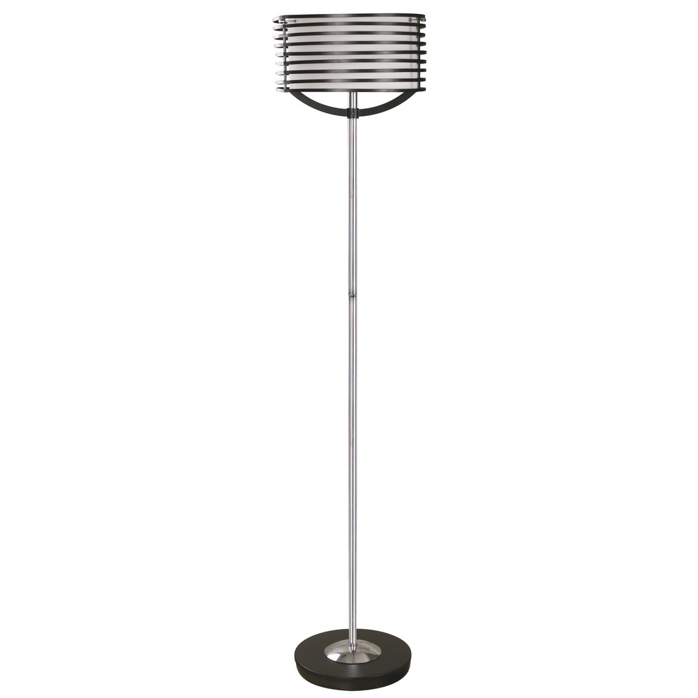Lámpara de Piso E14 3 luces 60W - Acabado Negro Mate/Níquel Satinado
