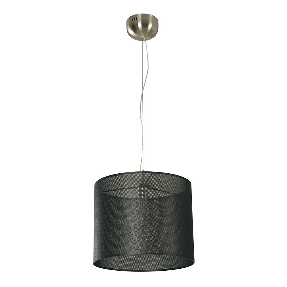 Lámpara de Techo UL 9 Focos 20W Negro Mate/Cromo