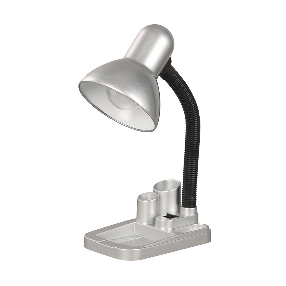 Lámpara De Escritorio Infantil Plata Y Azul E27 40w 1 Luz
