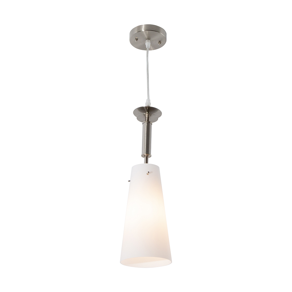 Lámpara de Techo Moderna Blanco y Níquel Satinado 60W E27 1 Luz