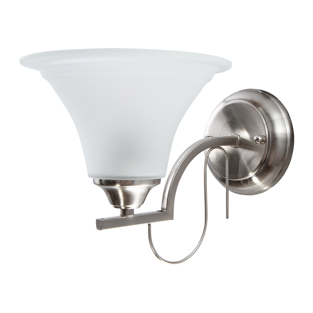 Aplique De Pared Níquel Satinado 60w E27 1 Luz