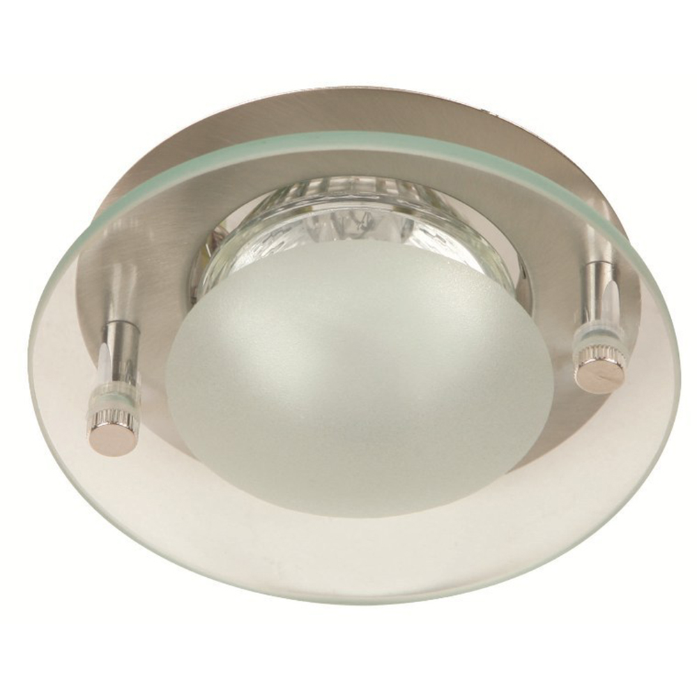 Lámpara Empotrable, Níquel Satinado, 1 Luz, GZ10