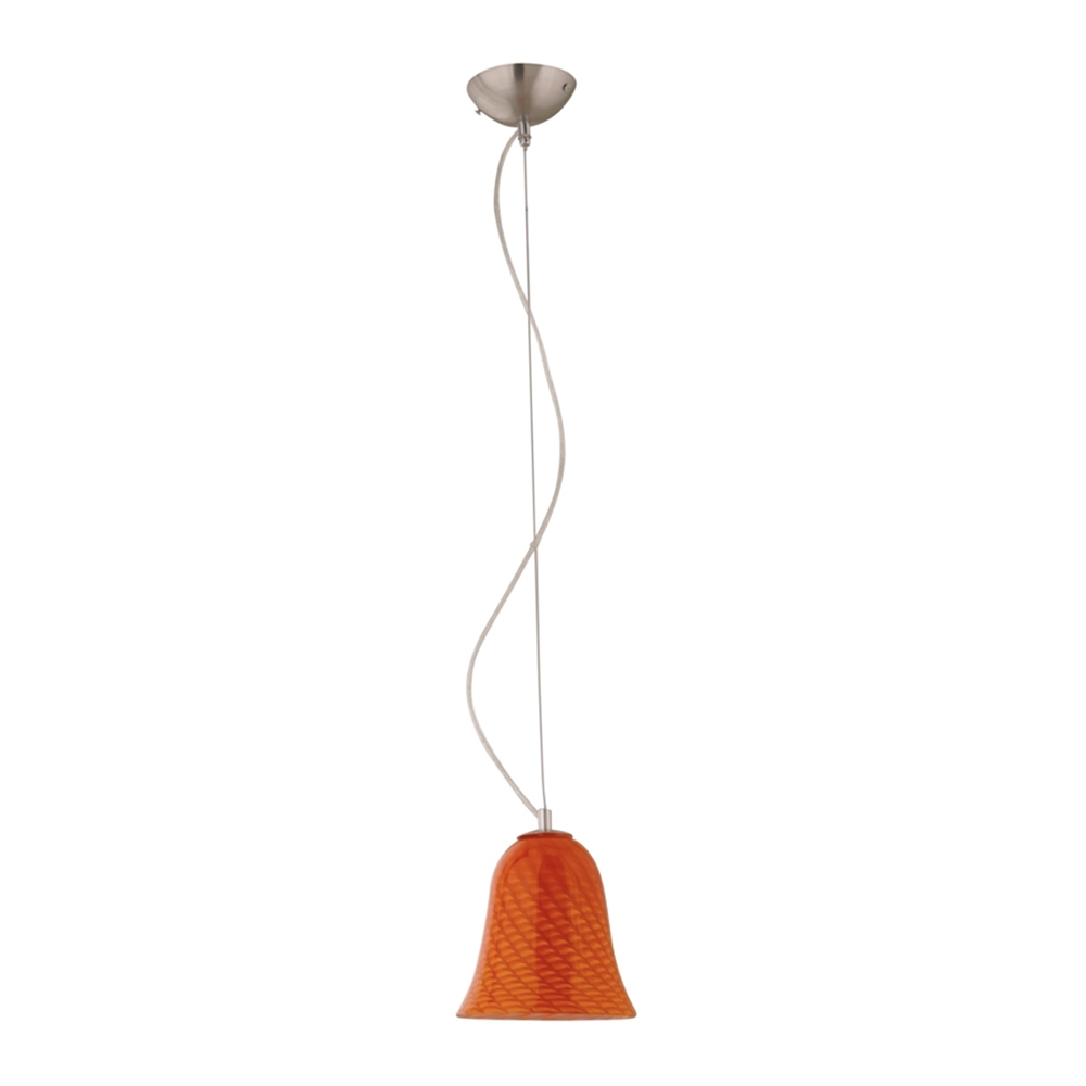 Lámpara de techo rojo E27 1 Luz 60W pantalla de vidrio