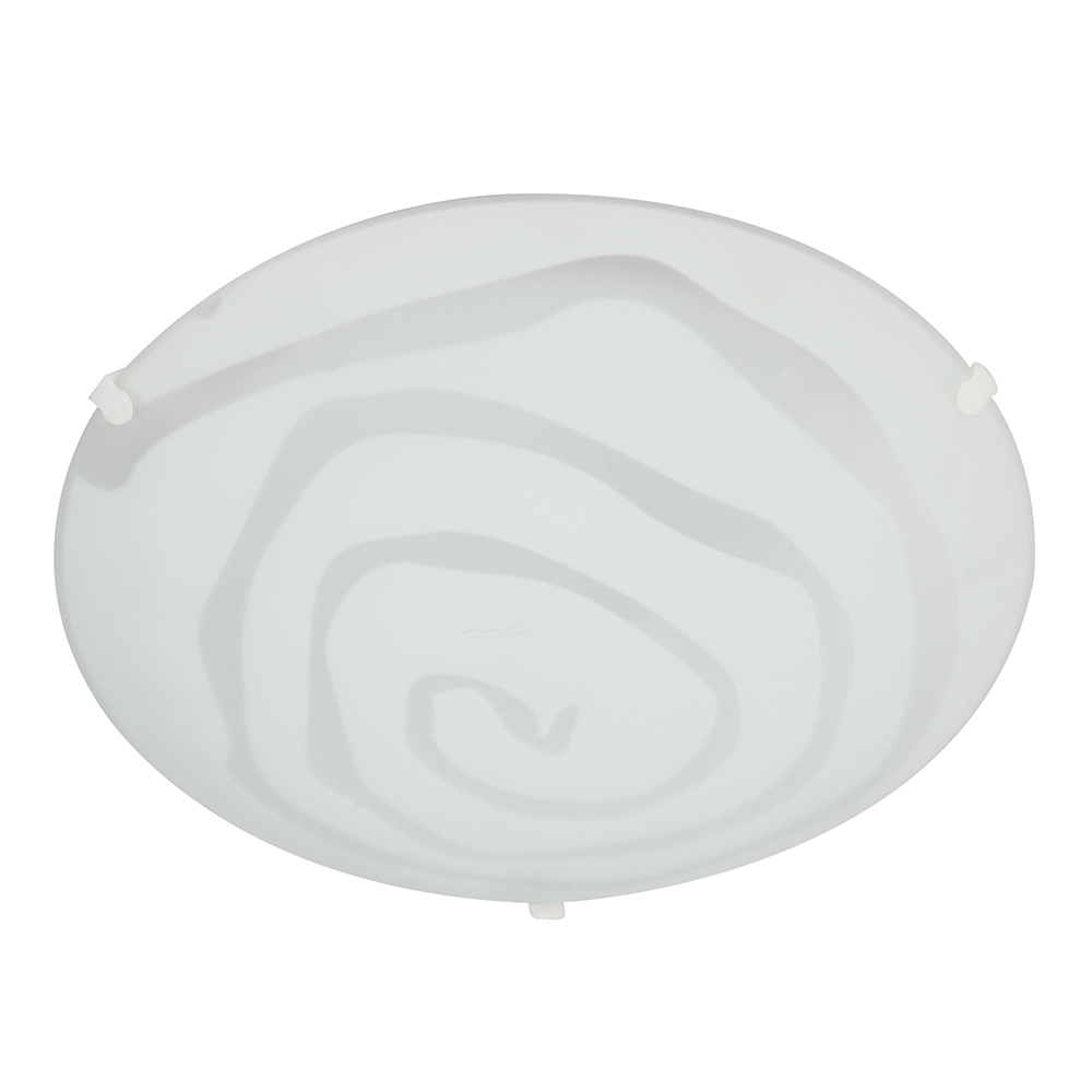Lámpara De Techo Plafón Blanco Remolino 60w E27 1 Luz