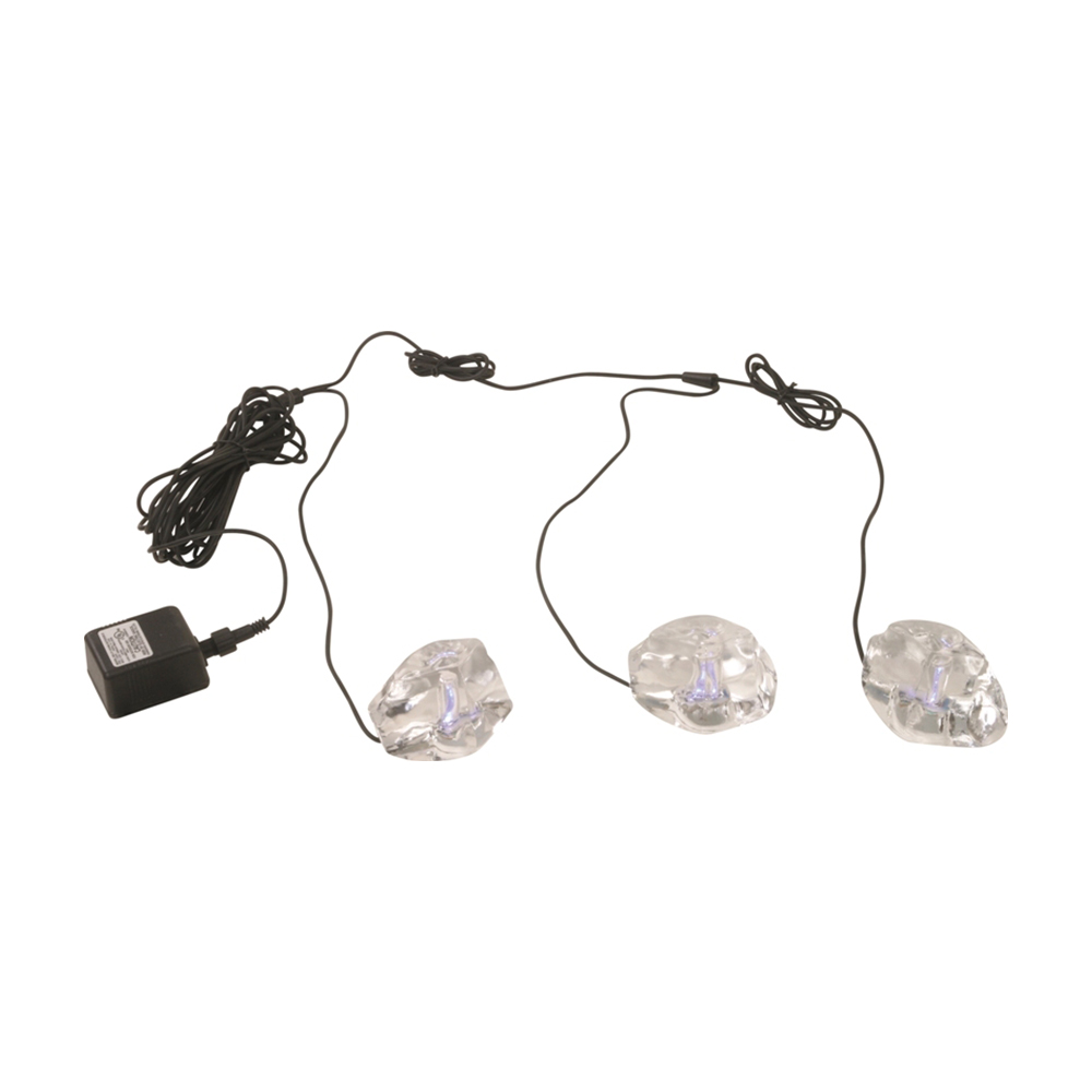 Lampara De Jardin En Forma De Cristales, 3 Luces, Led