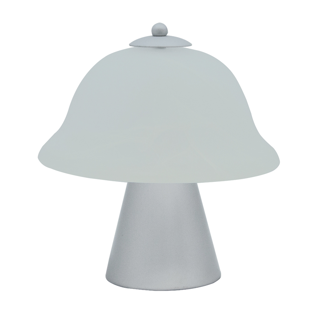 Lámpara De Mesa 1 Luz E27 Metal Pantalla Vidrio