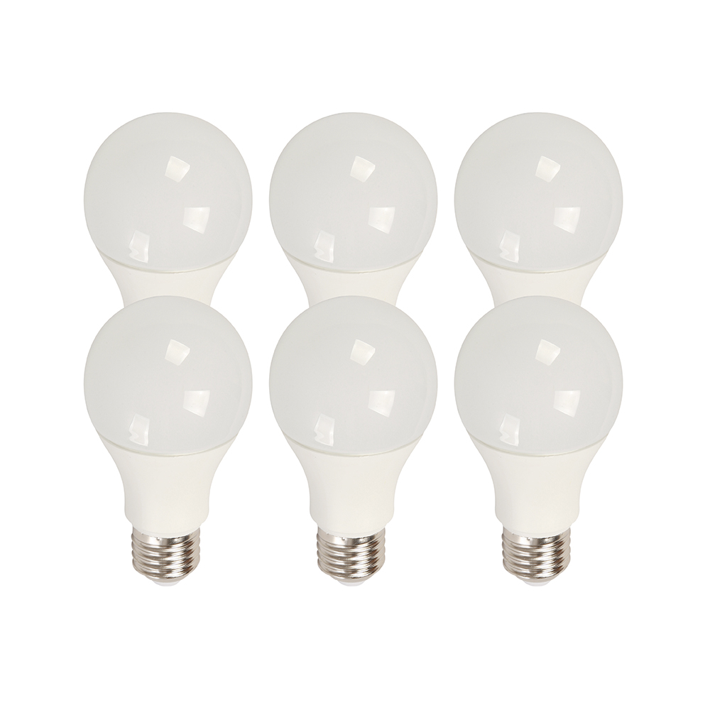 Set 6 Focos LED E27 5W Luz Cálida