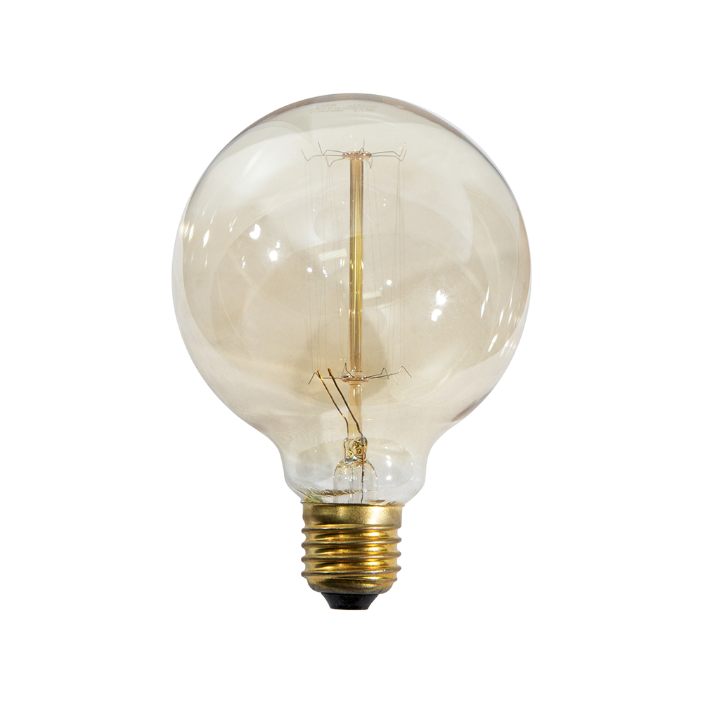 Foco Vintage Filamento E27 G95 Forma Globo 40W 2200K 96.3 lm